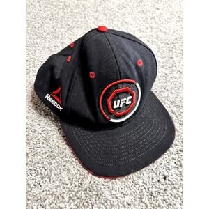 Reebok UFC Canada Snapback Hat Black Red OSFM